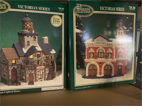Dickens Collectables Victorian Series Town Hall & Engine House & Lighthouse