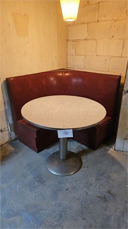 Vintage Soda Shop Corner Booth & Table Corner Bench