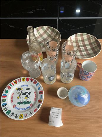 Collectible Glass Lot - McDonald's, Porky Pig, Pepsi Cola, Switzerland & More