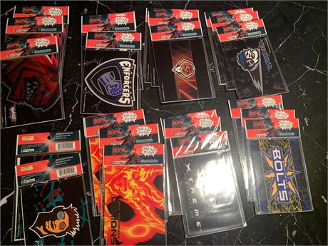 Vintage A&A Global Industries 2001 XFL Football League Sticker Pack Lot