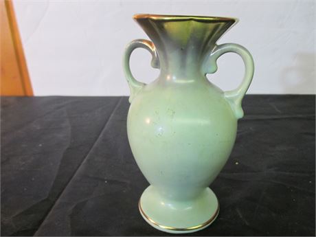 Antique 1950's Germany 5 1/2 " Gold Rim Ceramic Marked Vase