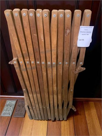 Vintage Expandable Wooden Accordion Baby or Pet Gate