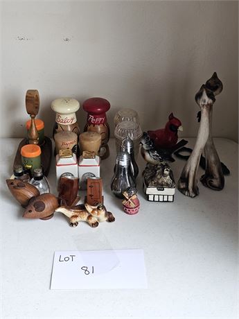 Mixed Salt & Pepper Lot - Different Makers / Style & Sizes