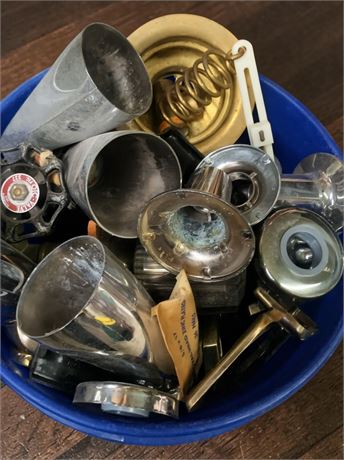 Metal Cleanout Lot in Blue Lowes Bucket