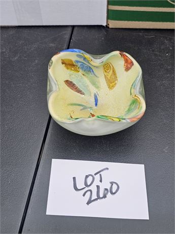 Vintage Murano Glass Millefiori Ashtray