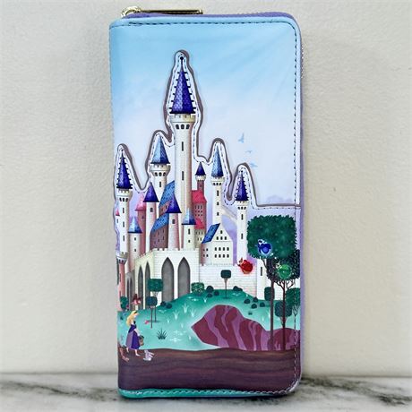 NEW Loungefly Disney Princess Sleeping Beauty Castle Zip Around Wallet