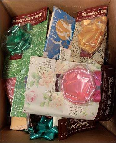 Personalized Gift Wrapping & Bow Lot - 1 Box