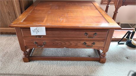 Large Square Wood Coffee Table