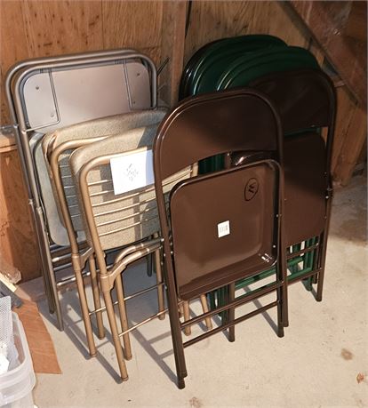 Mixed Folding Metal Chairs