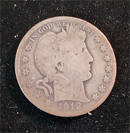 1912 Barber Half Dollar