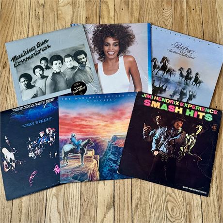 Vinyl Records Lot - Seger, Hendrix, Whitney Houston, More