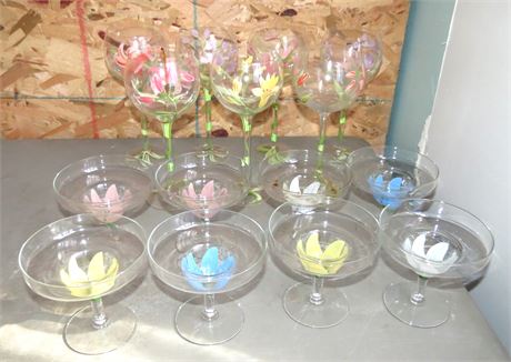 Floral Stemware