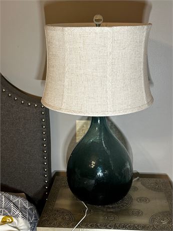 Blue Glass Based Table Lamp