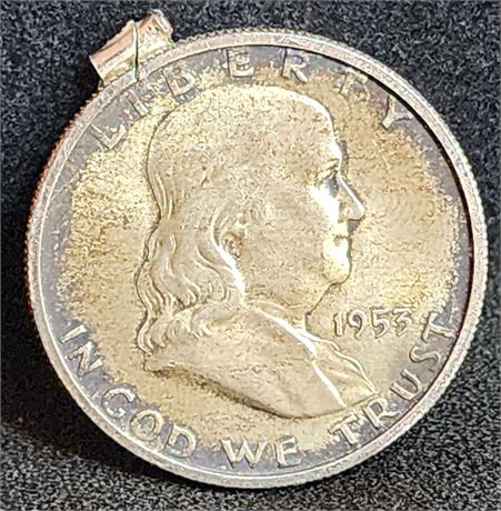 1955 Ben Franklin- Silver Half-Dollar