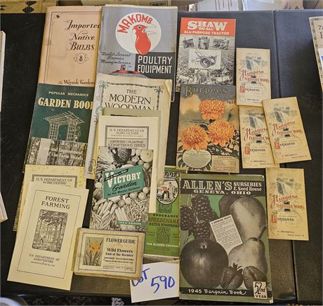 Mixed Vintage Agricultural Books: Fertilizer/Flowers/Fruit & More