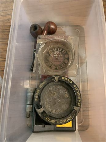 Vintage Smoking Pipes, Ash Trays, ROI-TAN Falcons 5 Cigar Carrying Case