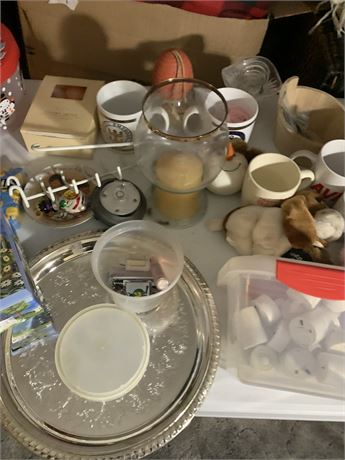 Shelf Cleanout - Mugs - Silver Tea Tray - LED Tea Lights - Lady Bug Bowl & More