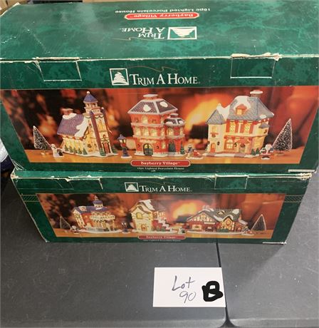 Trim a Home Christmas Village Lot  - 2 Boxes (6 Houses)