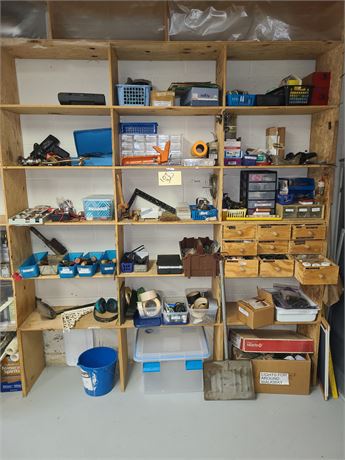 Tool Room Shelf Cleanout: Electrical/Hand Tools/Drill/Chargers/Hardware & More