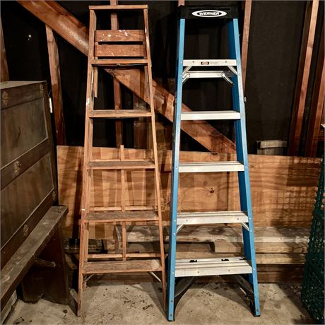 6 Ft Ladders - Werner Aluminum and Wood