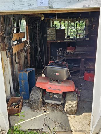 Large Shed Cleanout- AS-IS Simplicity Riding Mower, Vintage/Antique Garden Tools