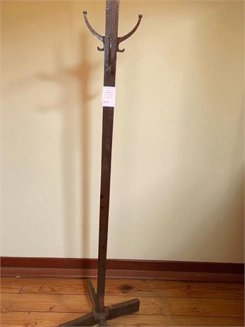 Vintage Wood Hall Tree/Hat Rack