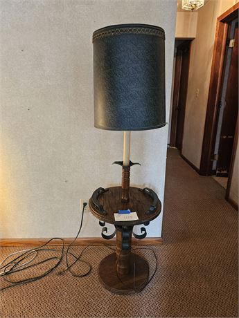 Vintage Wood Lamp Table