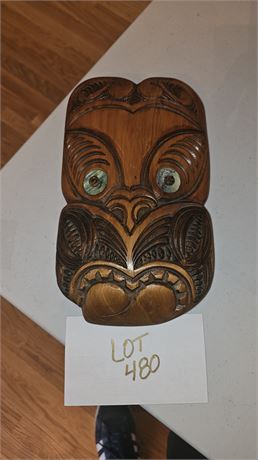 Maori Tribal Wood Mask New Zealand