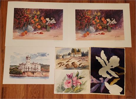 Assorted Unframed Artwork