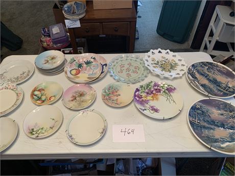 Collector Plate Lot Floral Fruit Nature Themed