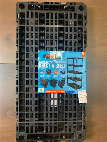 Gracious Living Black Knect-A-Shelf Heavy Duty All Purpose Shelving Unit - NEW