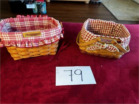 Longaberger Woven Memories Basket and 96' Edition Dresden Tour Basket