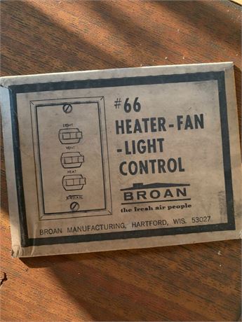Rare Broan #66 Heater-Fan-Light Control Switch Lot - 1 Case