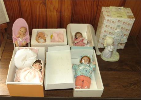 Assorted Dolls, Precious Moments Figurine