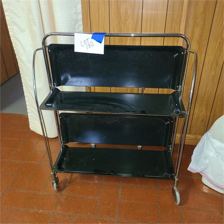 Gerlinol MCM Rolling Cart with Black Fiberglass Trays