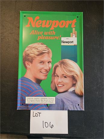 1987 Newport Original Metal Store Advertising Sign