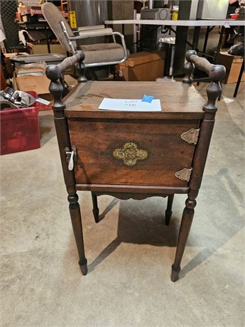 Antique Copper Lined Smoker's Cabinet