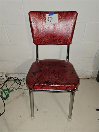 Vintage Red Vinyl Chair