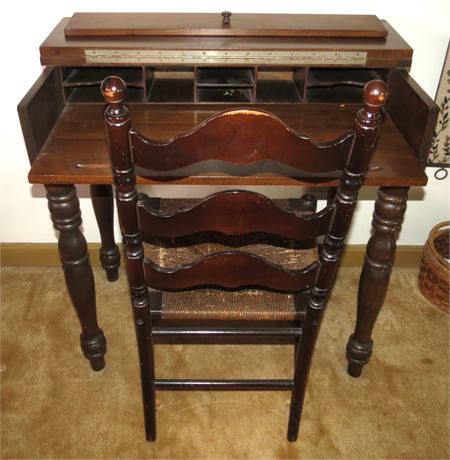 Antique Desk, Chair