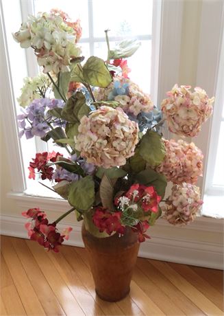 Decorative Vase, Artificial Flower Arrangement