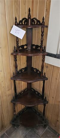 Antique Wood Corner Shelf