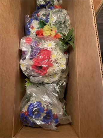 Artificial Daisy & Cornflower Wildflower Bunches Lot - 1 Box