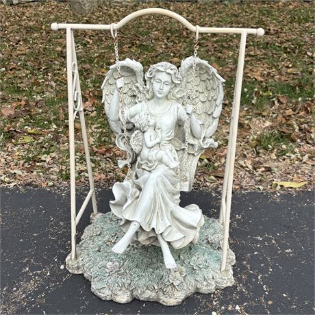 Decorative Lawn and Garden Outdoor Fairy on Swing