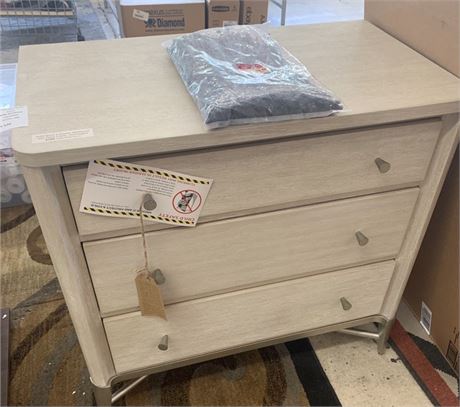 Wood 3 Drawer Night Stand