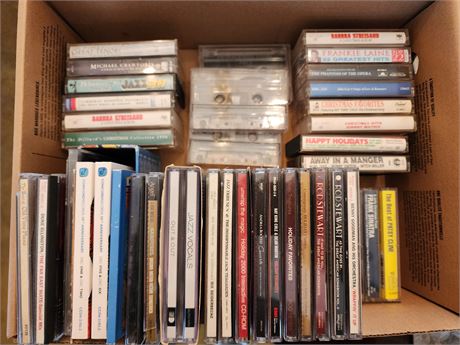 Box of Assorted CD's/Cassettes