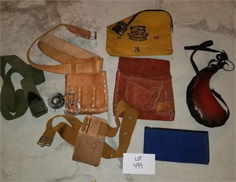 Bank Bags, Leather Flask, Tool Belts & More