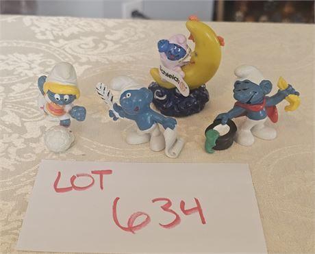 Vintage Schleich Peyo Mixed Smurf Figurines 80's Original PVC Smurfs