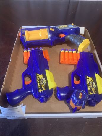 Nerf Dart Gun and Darts Toy Lot