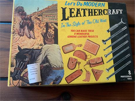 Old West Style Let's Do Modern Leathercraft Kit by Tandy Leather/Original Box