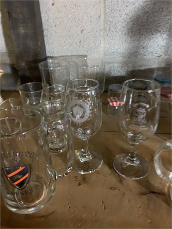 Shelf Clean-Off Lot - Vintage Glass Goblets - Drinking Glasses - Glassware